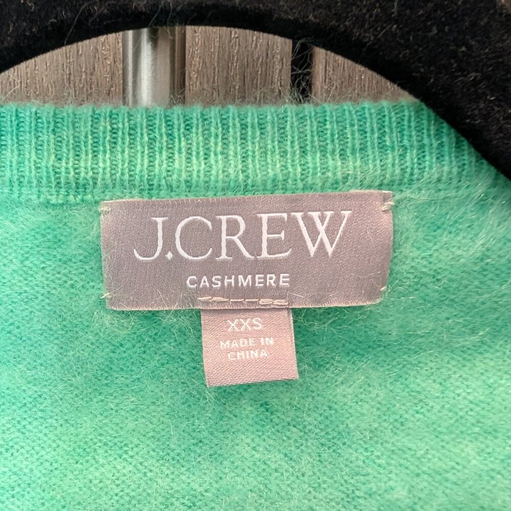 J.Crew Cashmere Sweater Green XXS - Picture 4 of 4